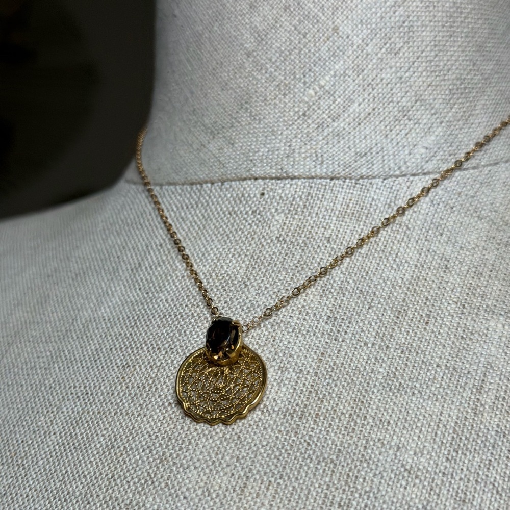 Vintage 12K Gold-Filled Filigree Necklace - Picture 14 of 15